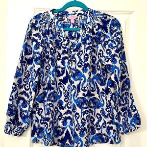 Lilly Pulitzer Elsa ikat print blouse